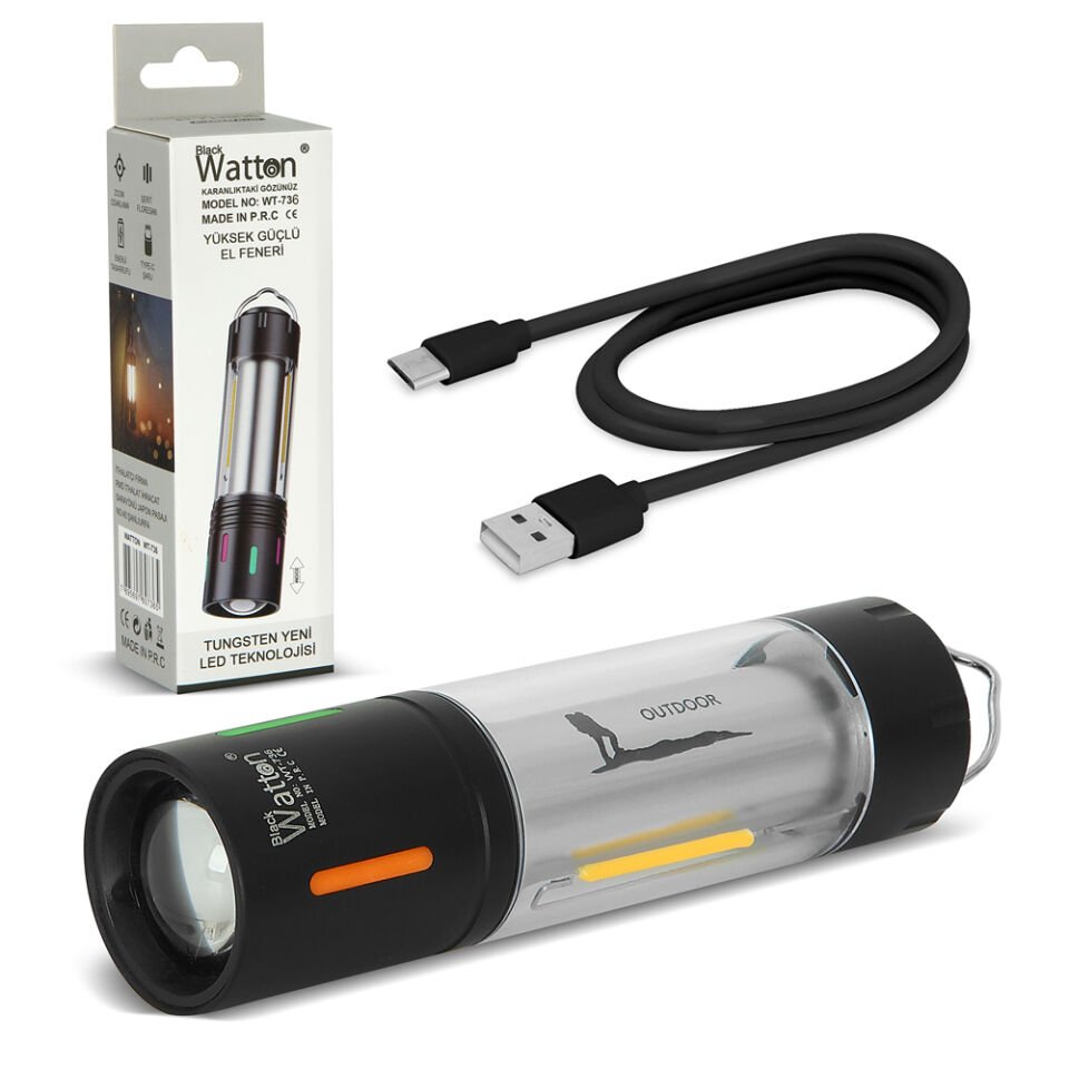 TG Led Şarjlı Kamp Lambası Ortam Odak Aydınlatma Wt-736