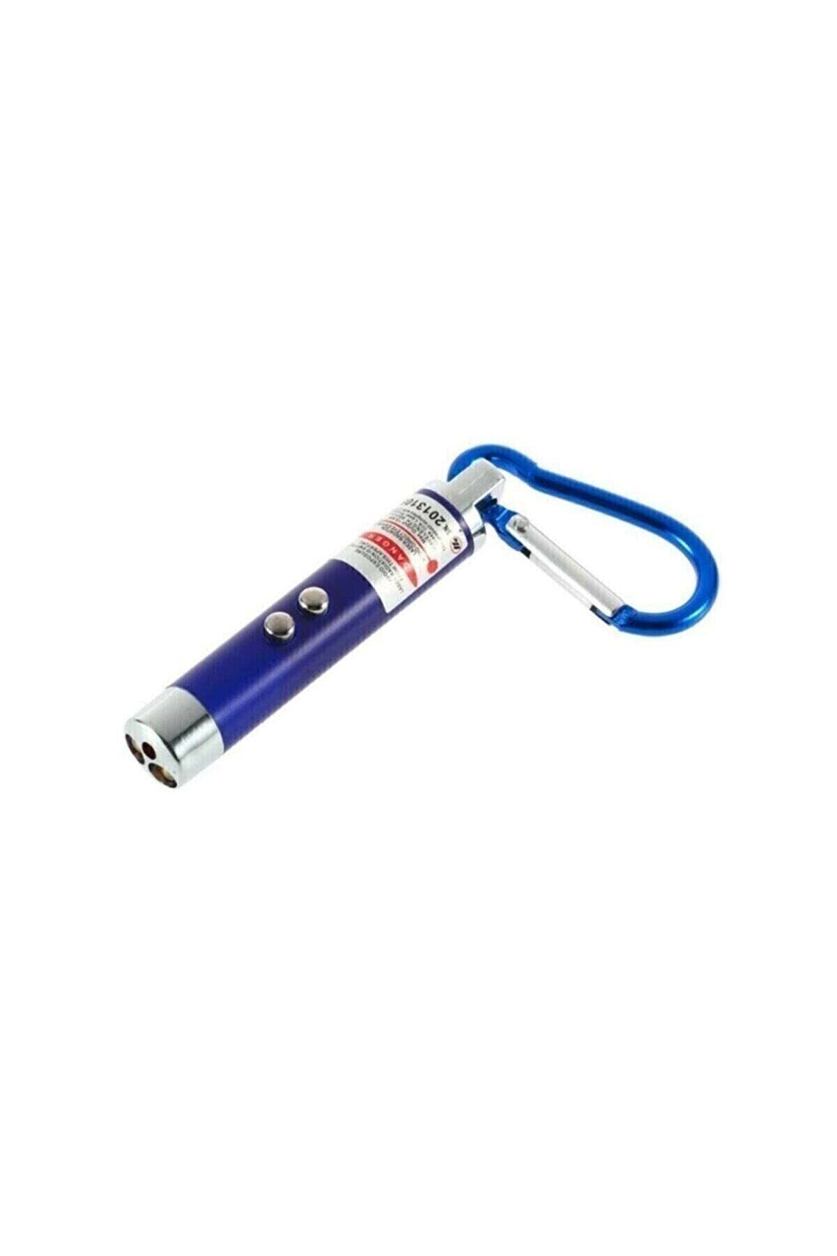 El Feneri Anahtarlık Işıklı Anahtarlık 3 Fonksyonlu Lazer Led Fener