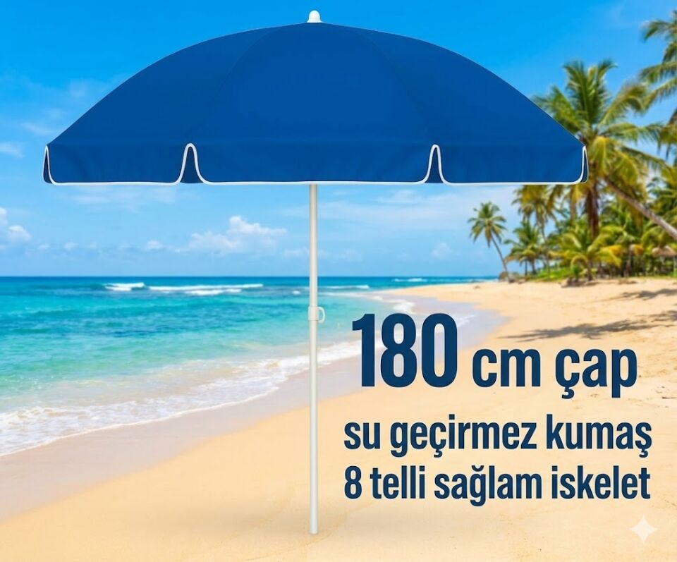 Plaj Şemsiyesi Sabit 180 cm