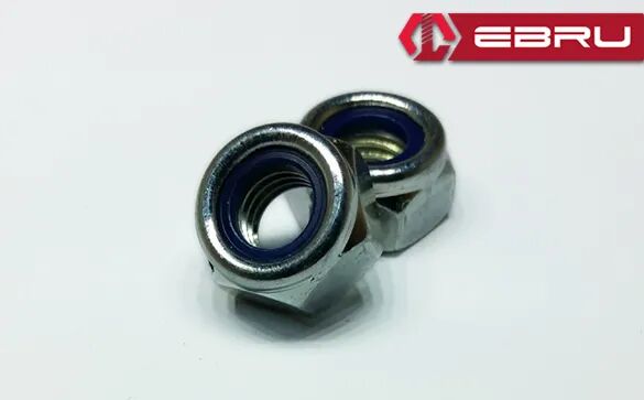 Ebru Altıköşe Fiberli Somun M6 - 100 Adet