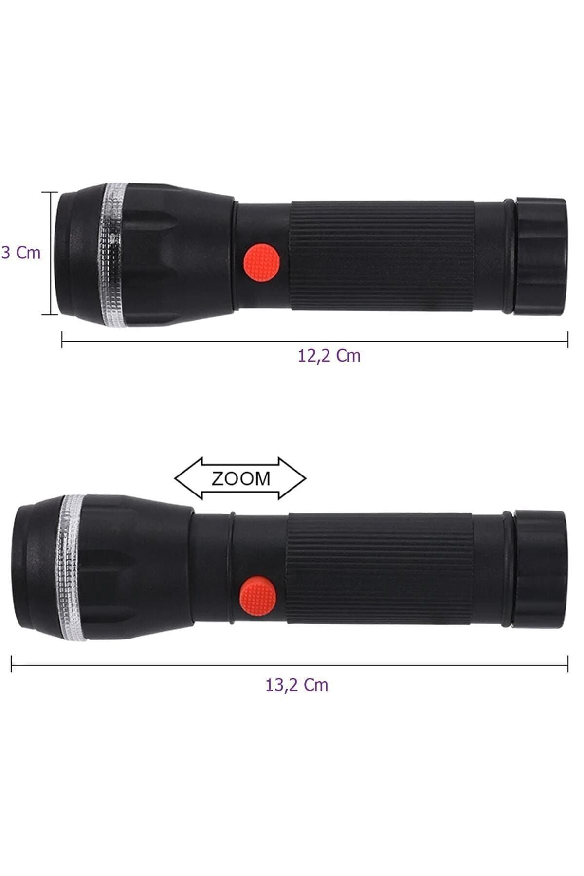 PeakStar PS-7083 Plastik Zoomlu Pilli El Feneri