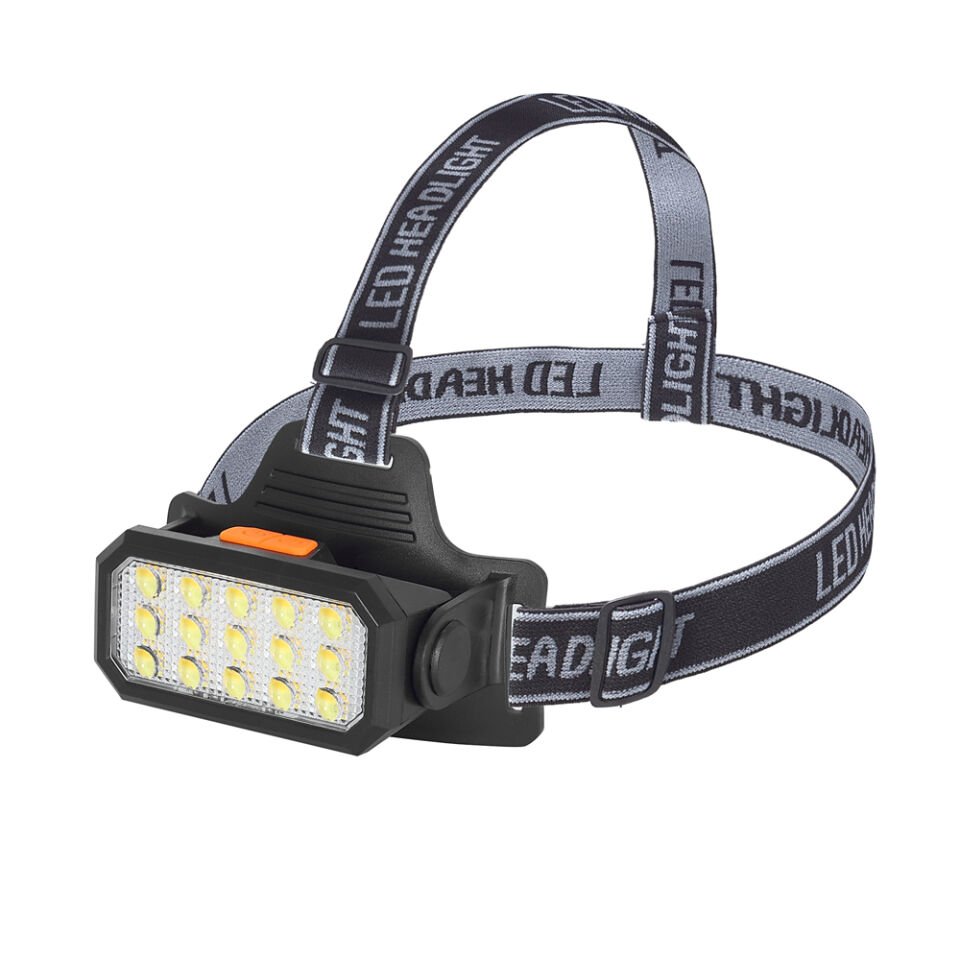 15 LEDLİ SARI / BEYAZ ŞARJLI KAFA LAMBASI WATTON WT-652