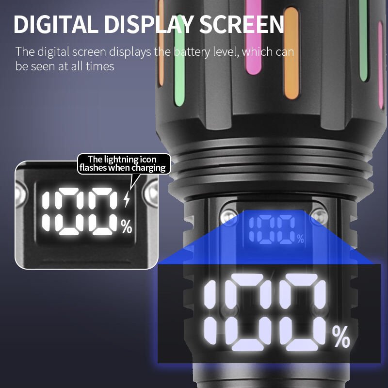 PeakStar Ps-9954 30w Zoomlu Led Powerbank Özellikli Şarjlı Profesyonel El Feneri