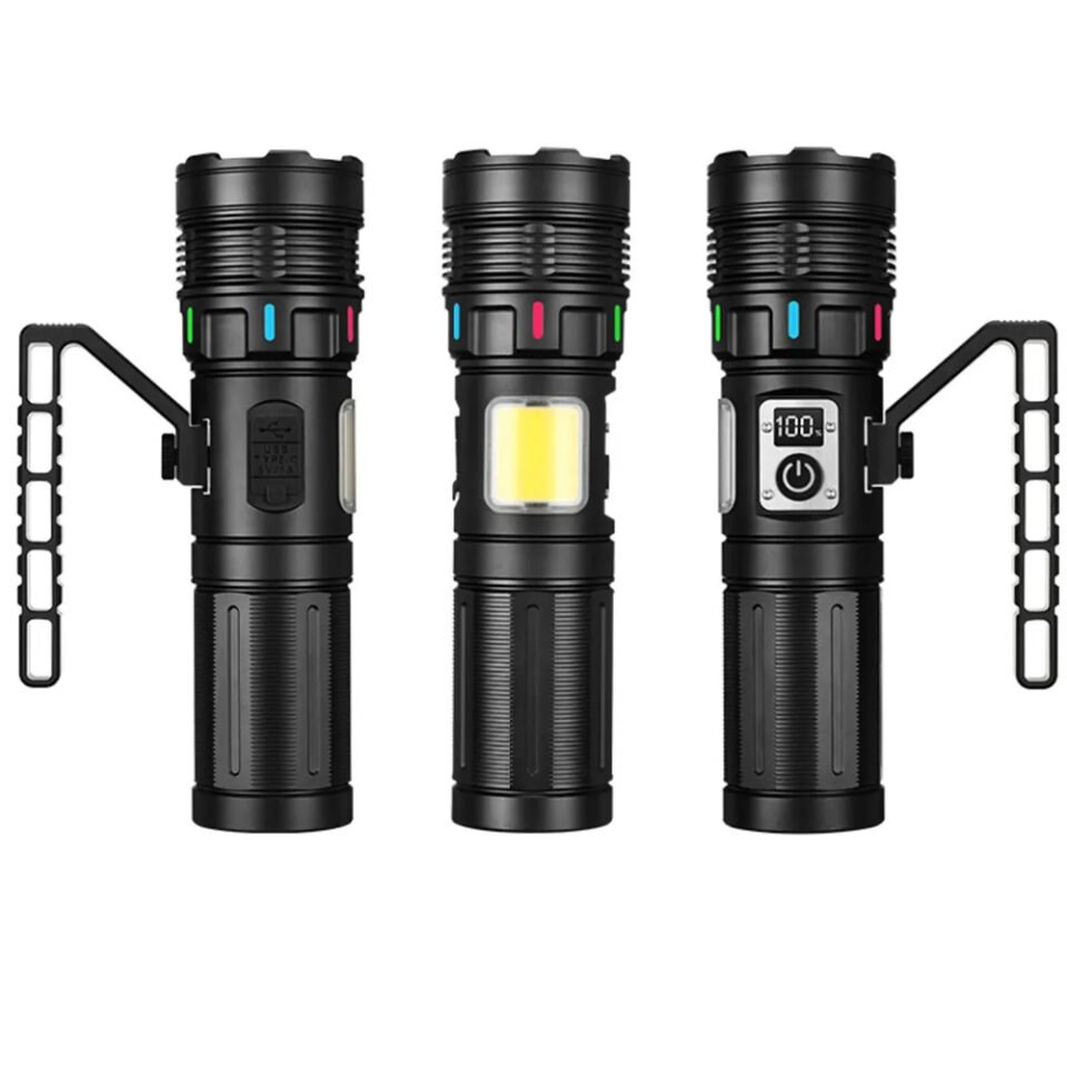 15.000 Lümen TG + COB LED Şarjlı El Feneri WT-703