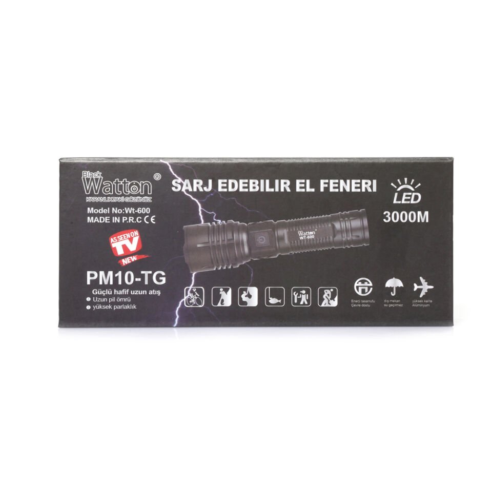 3000 Lümen Güçlü EL Feneri Wt-600