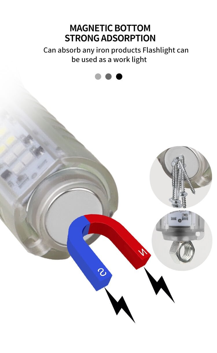 Profesyonel TG LED Güçlü 8 Modlu Type-C 1000 Lümen Polis Çakarlı Şarjlı El Feneri
