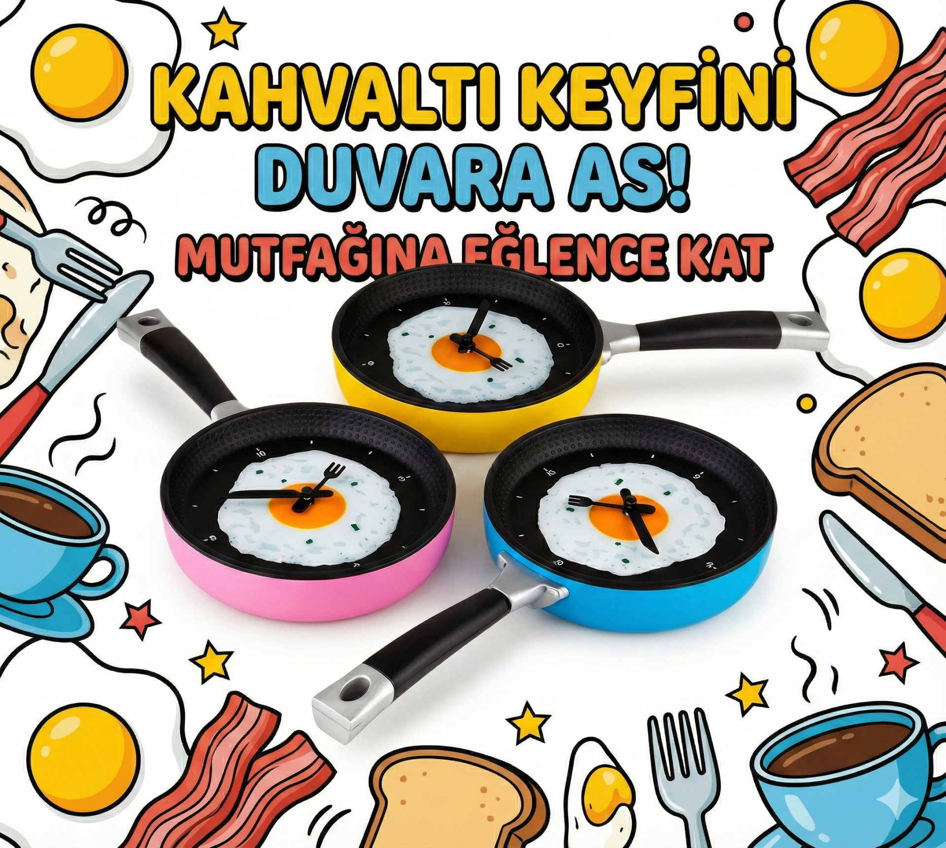 Tava Konseptli Duvar Saati