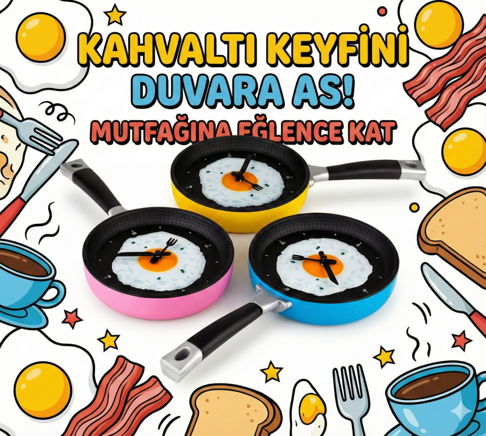 Tava Konseptli Duvar Saati