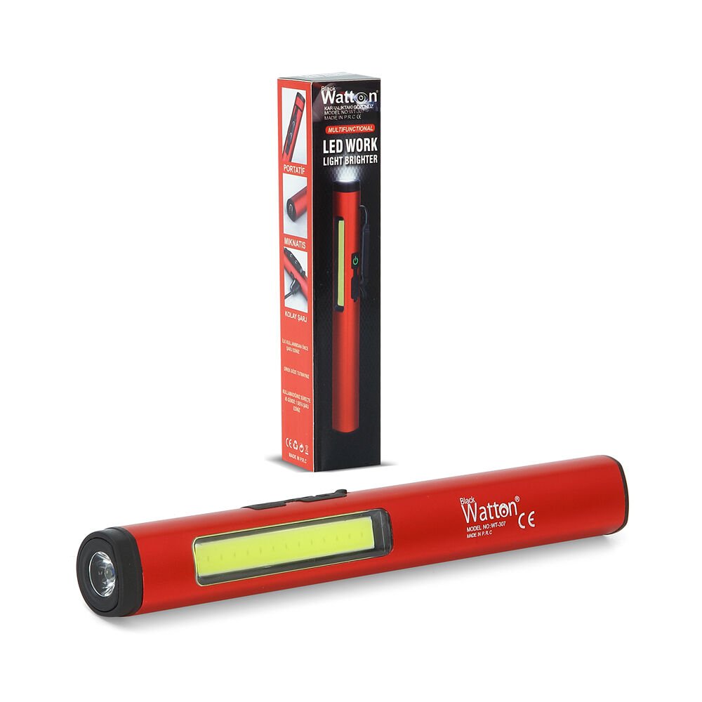 Şarjlı Mıknatıslı Çalışma Lambası Cep Feneri WT-307-S