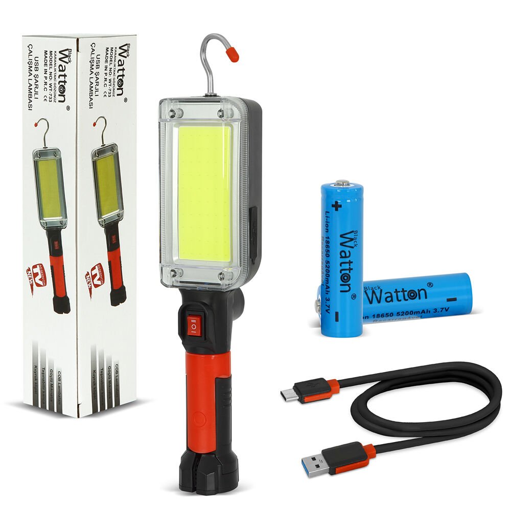 Usb Şarjlı Oto Tamirci Çalışma Lambası Wt-733