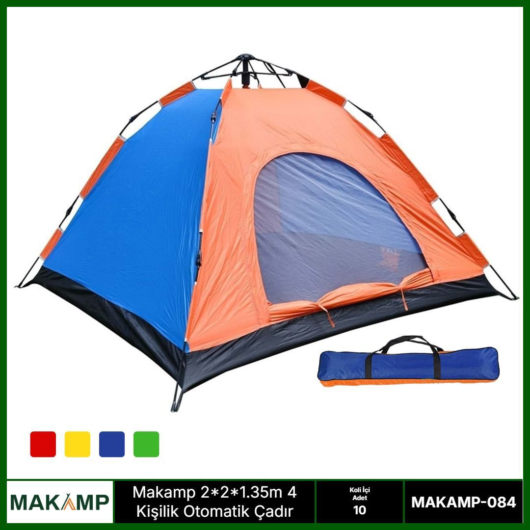 Makamp 4 kişilik otomatik kurulumlu çadır