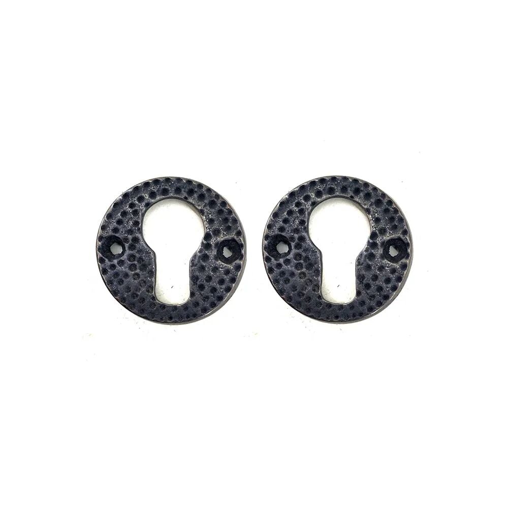 Antika Tarz Dekoratif Pirinç Oda Kilit Rozeti - 49mm, Oksit