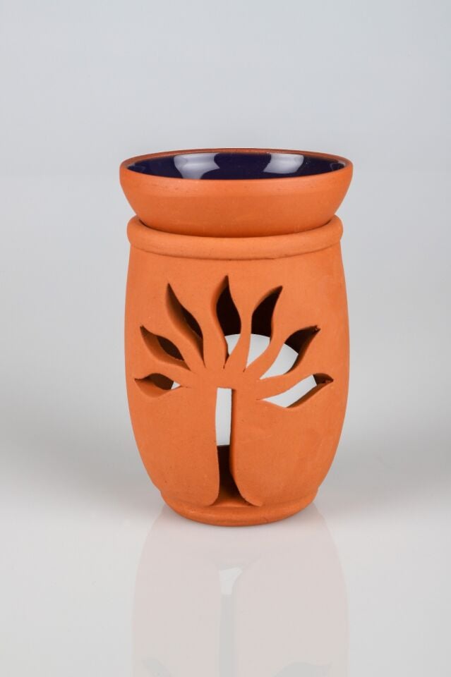 Hayat Ağacı El Yapımı Çömlek Buhurdanlık Tütsülük