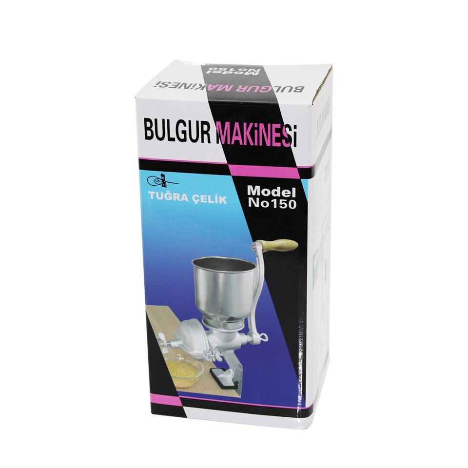 TUĞRA ÇELİK BULGUR TAHIL ÖĞÜTME MAKİNESİ KOLLU ÖĞÜTÜCÜ MENGENELİ