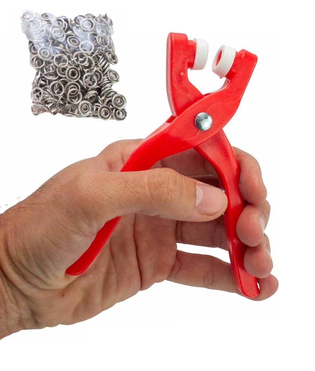 Yuvarlak Halkalı Kuş Gözü Pensesi 9.5 Mm - Bebek Elbise Çıtçıt Montaj Seti 100Lü