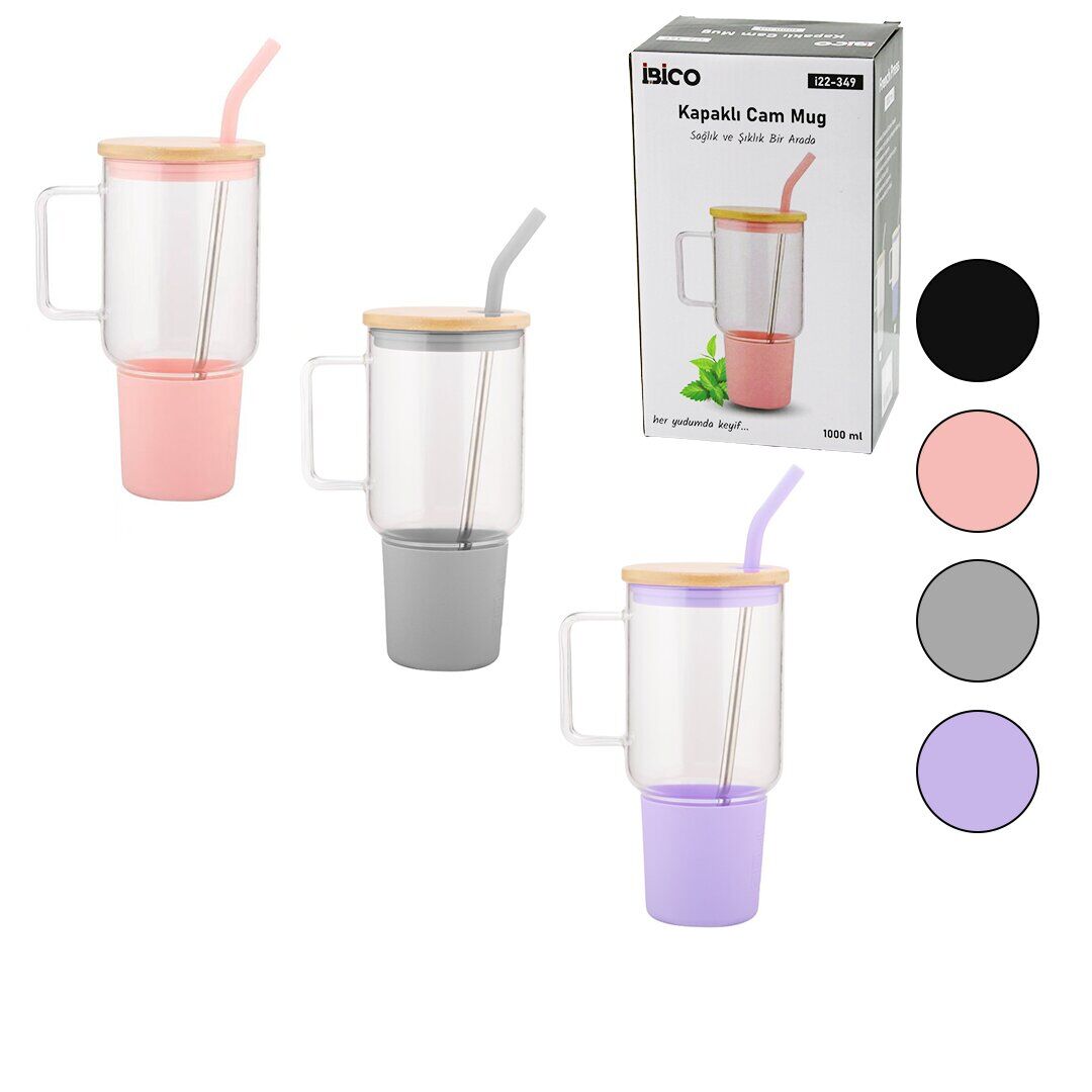 CAM 1LT MATARA SULUK BAMBU KAPAK SIZDIRMAZ SİLİKONLU ÇELİK PİPET KORUYUCU SİLİKON ALTLIK VE KILIF