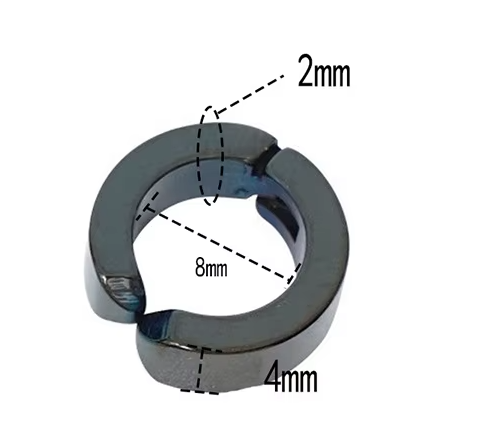 Erkek Küpesi - 2 Adet Siyah Çelik Kıstırmalı Küpe Paslanmaz Atmaz Çelik Siyah Küpe