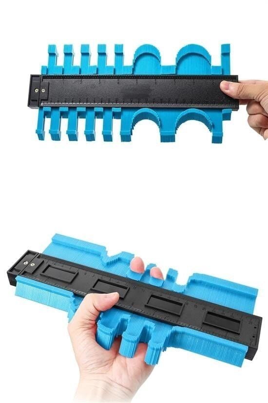 Büyük Boy Kalıp Çıkarma  Kontur Ölçüm Cihazı Ahşap Fayans Şekillendirme Kalıbı 24 Cm