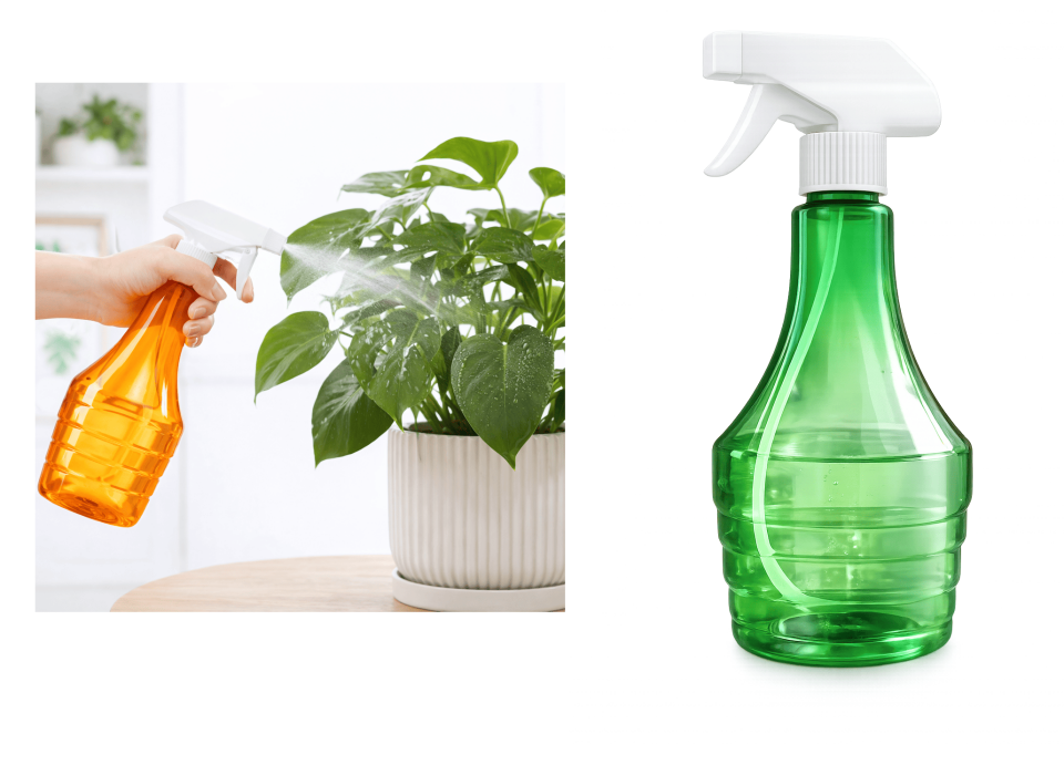 Çok Amaçlı Fısfıs Çiçek Sulama Şeffaf Su Sprey Şişesi 500 ML