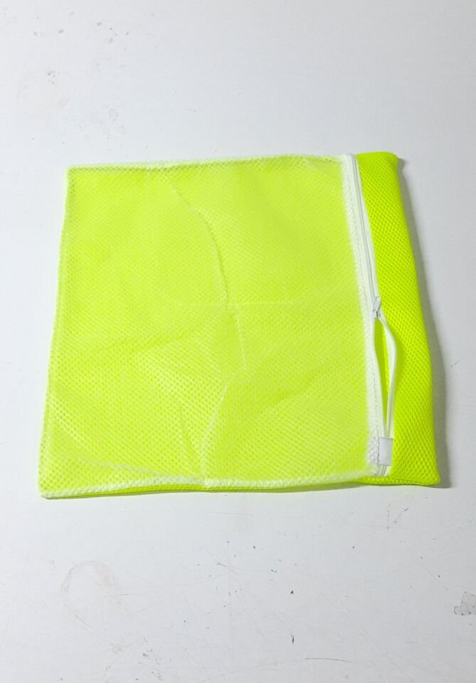 Sarı- Fermuarlı - Hassas Çamaşır Terlik  Ayakkabı Yıkama Filesi Büyük Boy