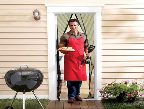 Siyah Mıknatıslı Kapı Sinekliği Tülü ( 105 x 210 cm)