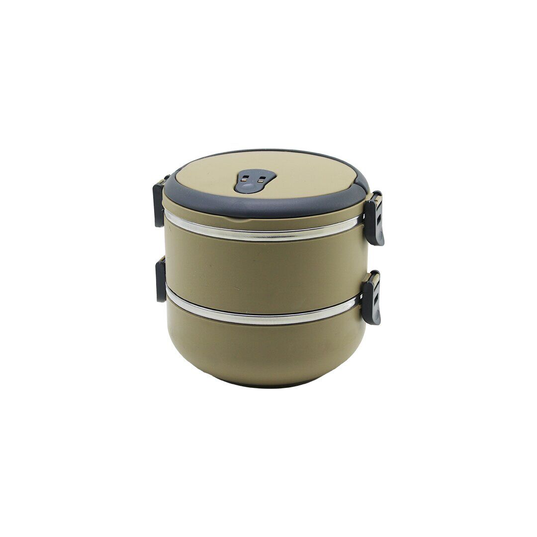 KAHVERENGİ 2Lİ SEFER TASI SAKLAMA KABI 1.2LT