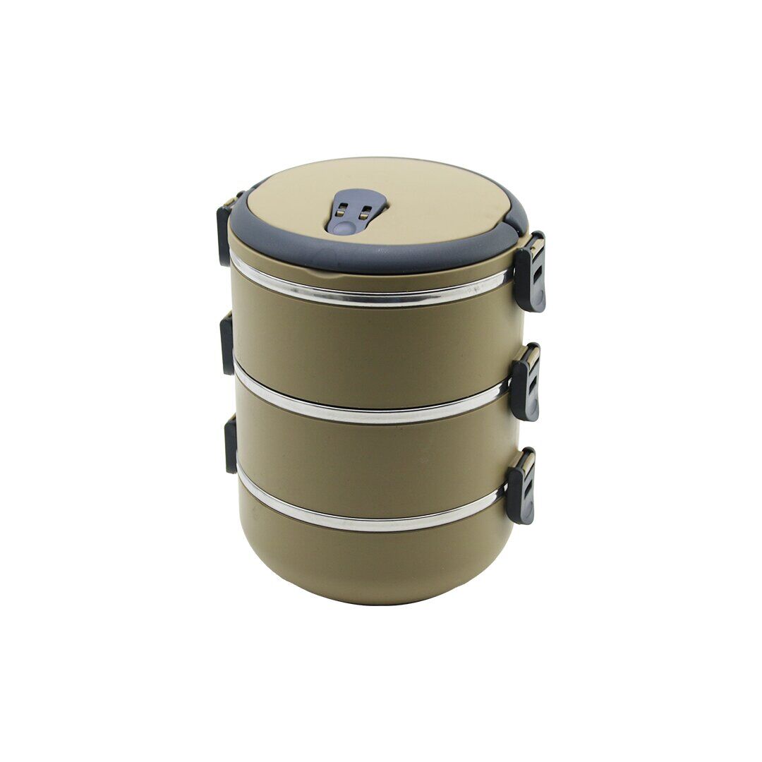 KAHVERENGİ 3LÜ SEFER TASI SAKLAMA KABI 1.8LT