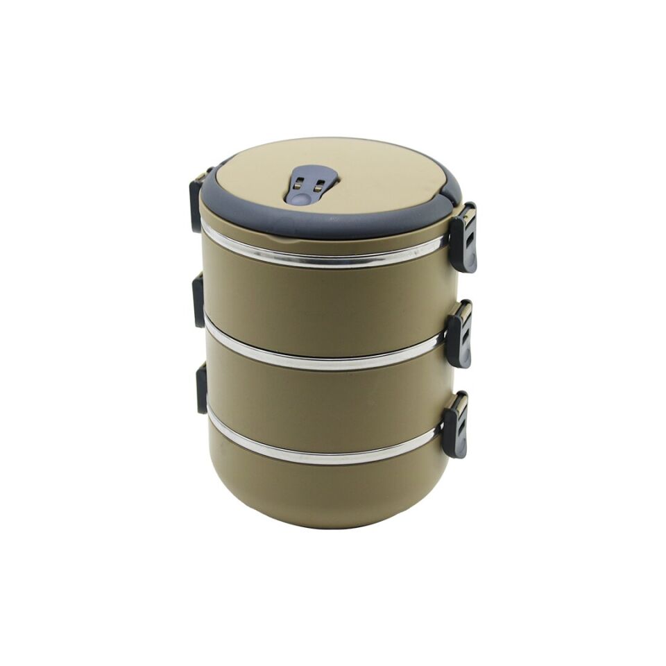 KAHVERENGİ 3LÜ SEFER TASI SAKLAMA KABI 1.8LT