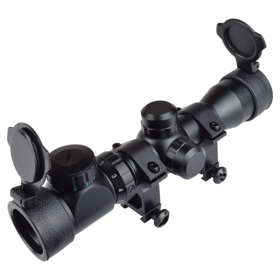 2-6x28 Zoomlu Av Tüfeği Dürbünü Hedef Çizgili Çift Işıklı