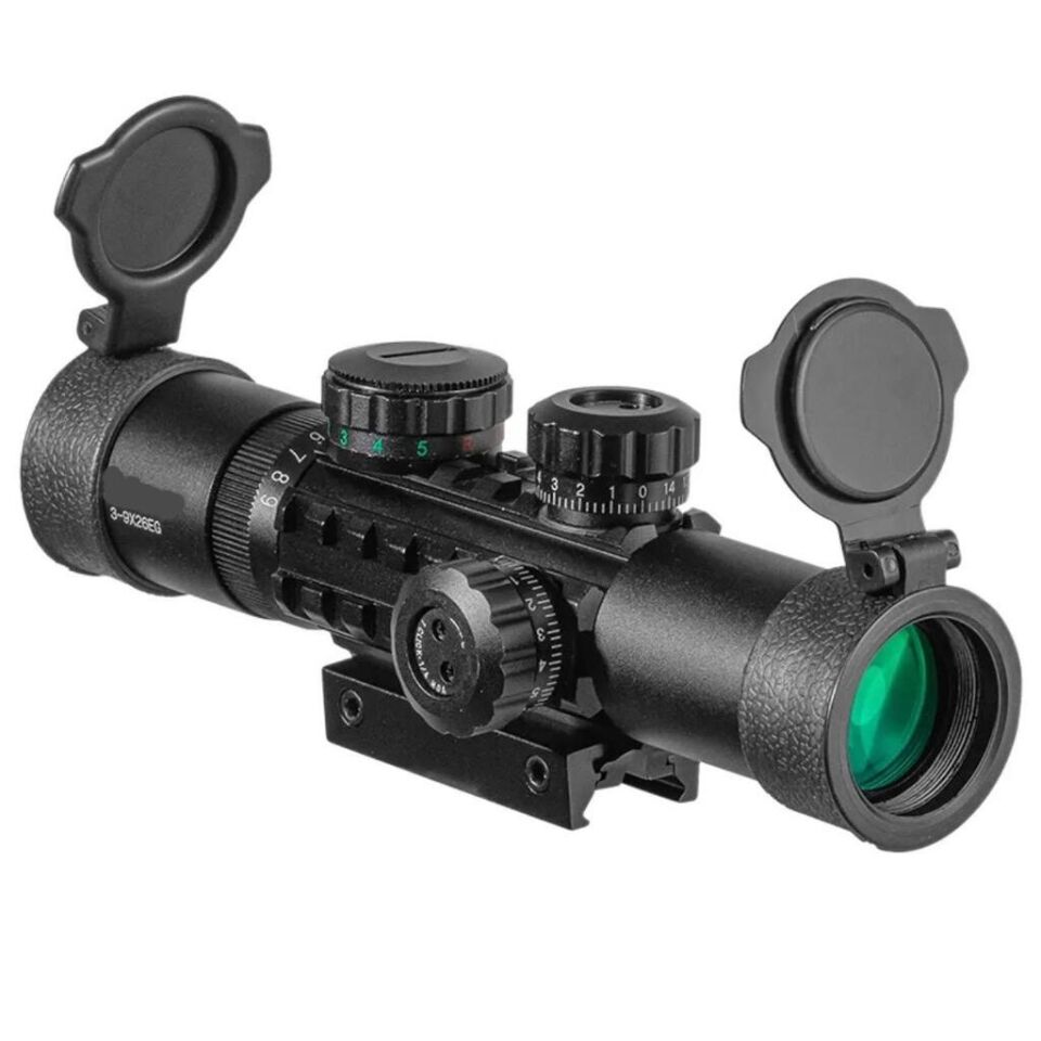 C3-9X26 EG Raylı Çift ışıklı Av Dürbünü  11mm/22mm