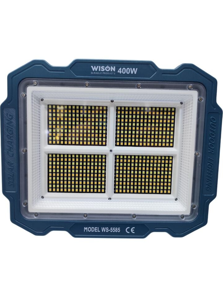 Wıson WS-5585 Çok Fonksiyonlu 3 Solar Panelli 400W Spot Aydınlatma