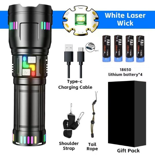 F.B.I Pro F-3002 Alüminyum TG LED Gece Şeritli Type-C Şarjlı El Feneri