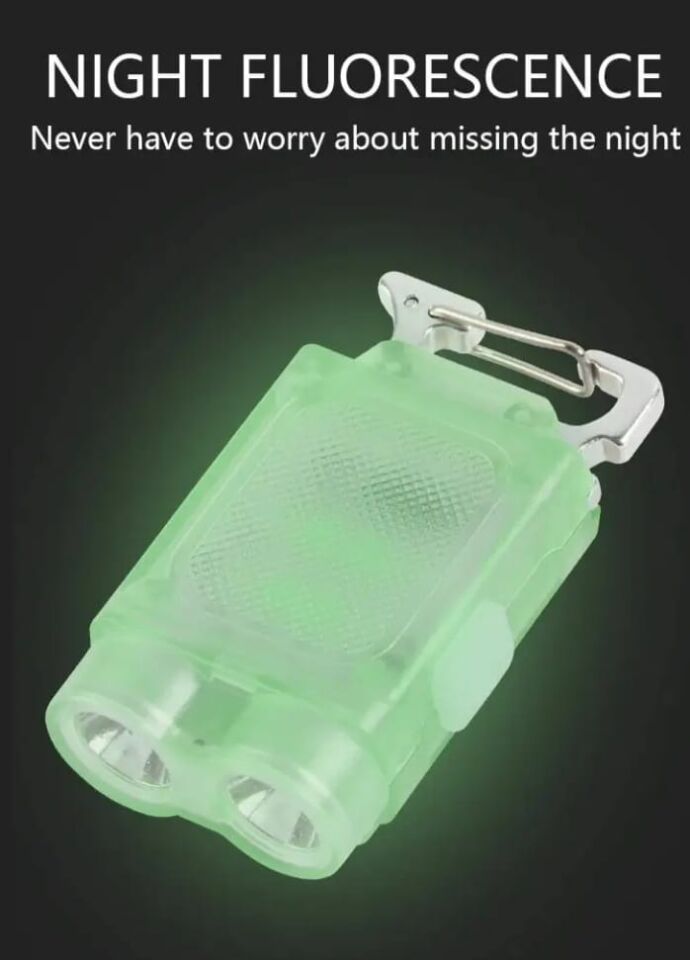 F.B.I V15 EDC El Feneri 1200LM Anahtarlık Işık Tip-C Şarj Edilebilir Taşınabilir Mini Torch Mıknatıs Klips Ile Kamp Cep Fener