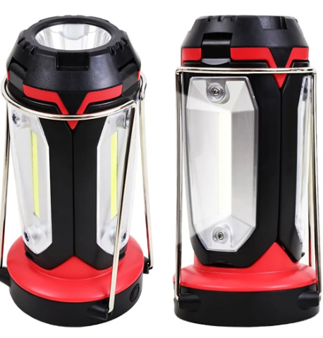 Polizei P-8801 ŞARJLI KATLANABİLİR 3XCOB LED+ 3W LED ÇOK FONKSİYONLU KAMP FENERİ