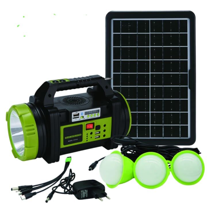 Wıson WS-5683 Şarjlı 30w Solar Şarjlı Ev Aydınlatma Seti Radyo Ve Fan Powebank