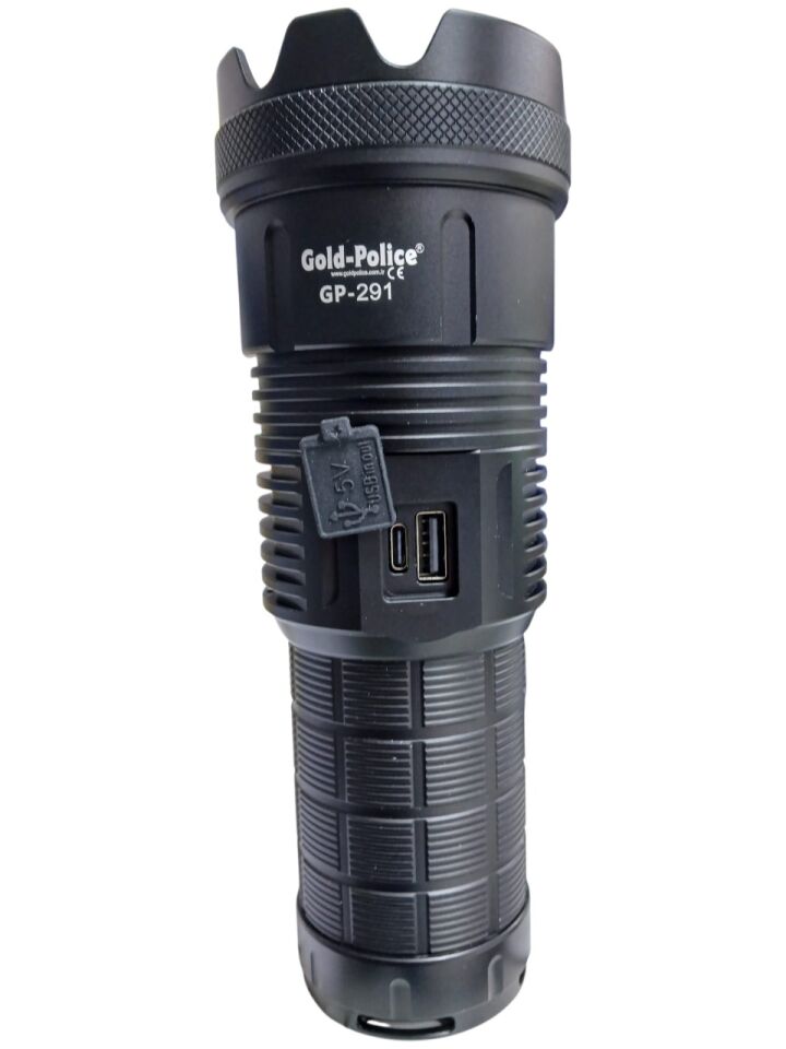 Gold Polıce GP-291 Güçlü El Feneri 20,000 Lümen