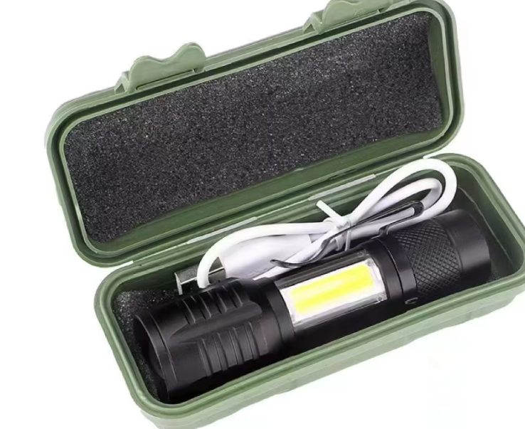 Wison ws-5454 Taktik el feneri USB şarj edilebilir kamp feneri COB zumlanabilir mini taşınabilir el feneri