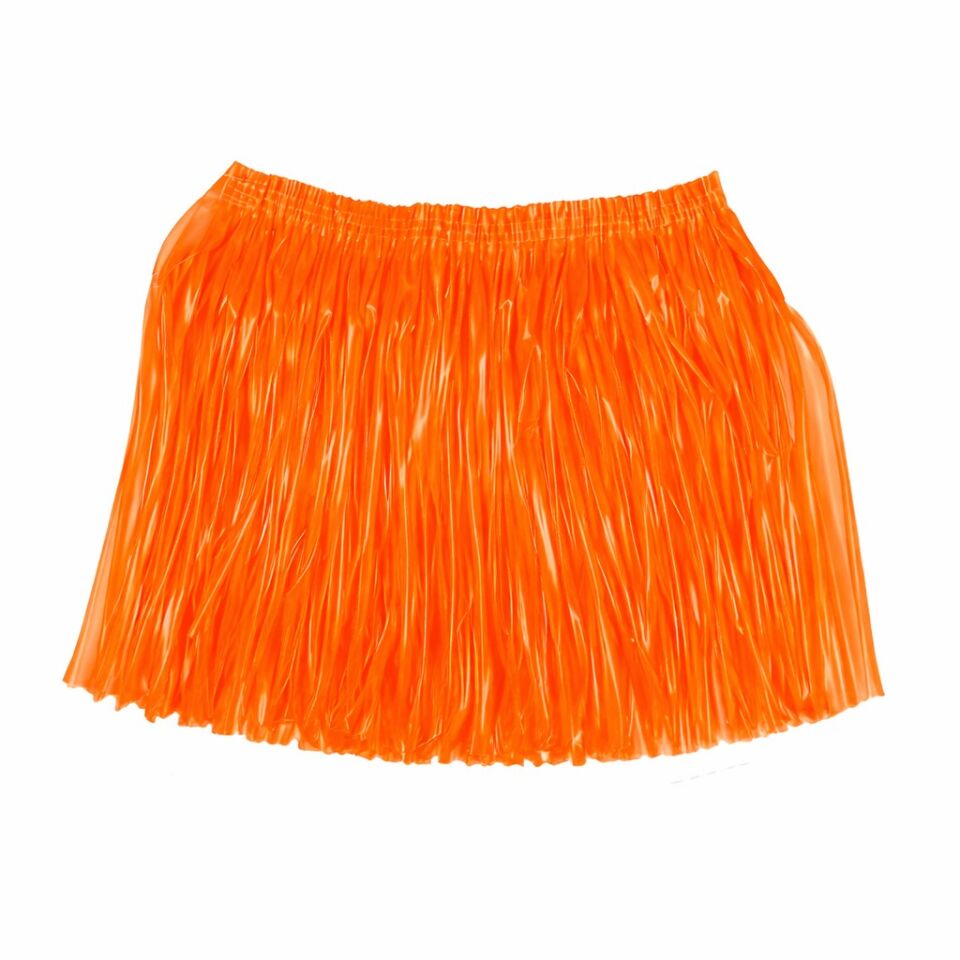Neon Turuncu Hawaii Parti Eteği 40 cm