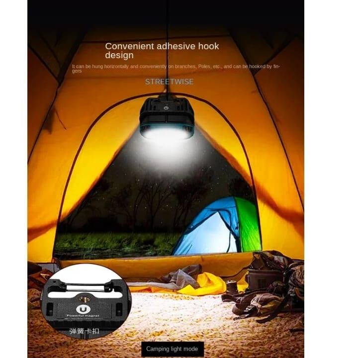 Wison WS-582 Powerbank Özellikli Tripod Bağlantılı Mıknatıslı 3500 Lümen USB Şarjlı Çalışma Feneri