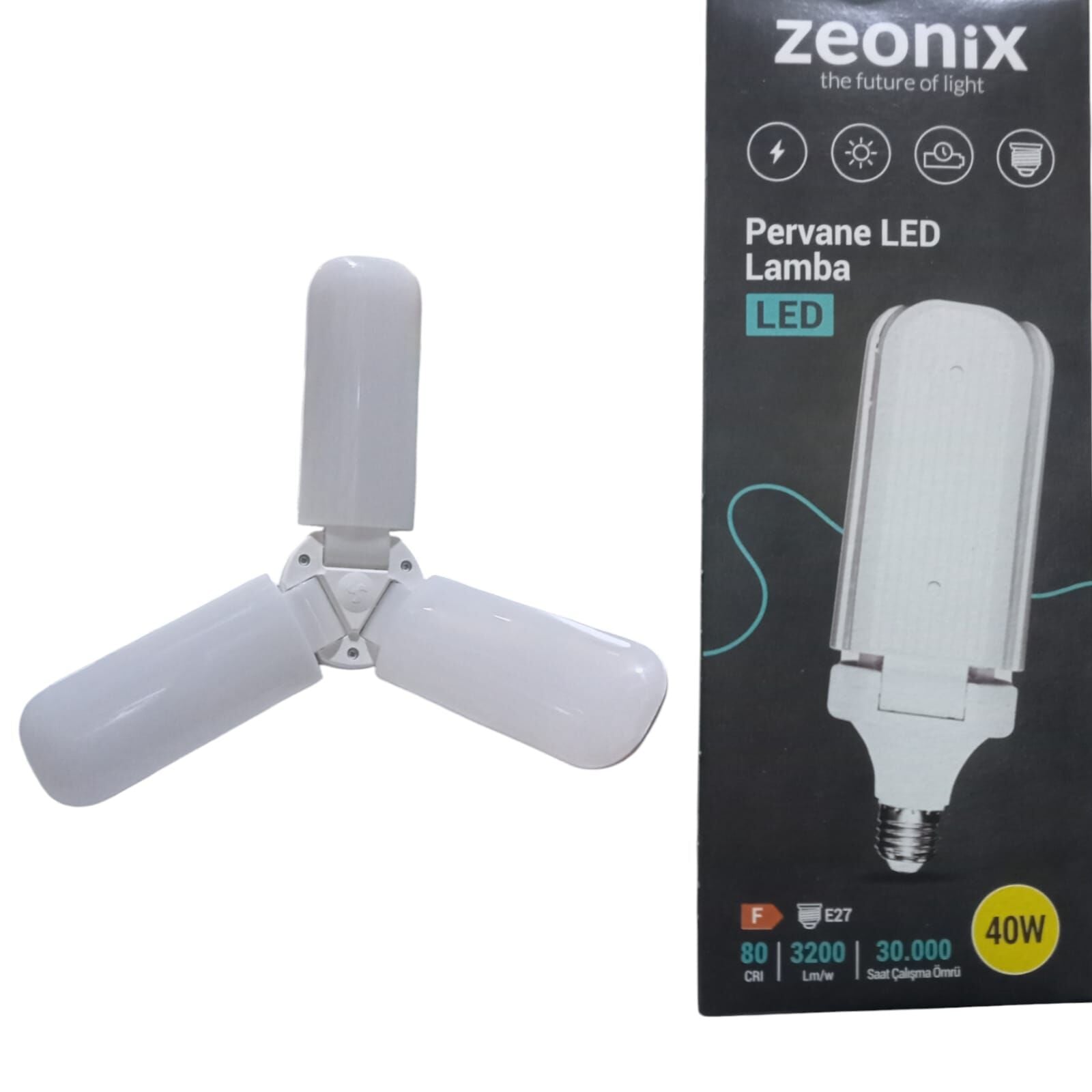 ZEONİX 40W 3 KANATLI PERVANE AMPUL