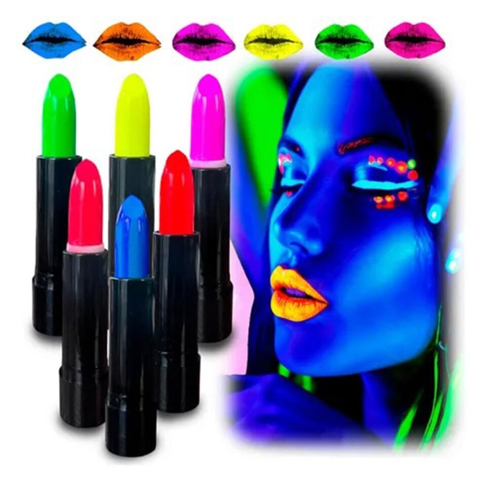 GlowPaint 6’lı Neon Boya – UV Işıkta Parlayan Makyaj Seti