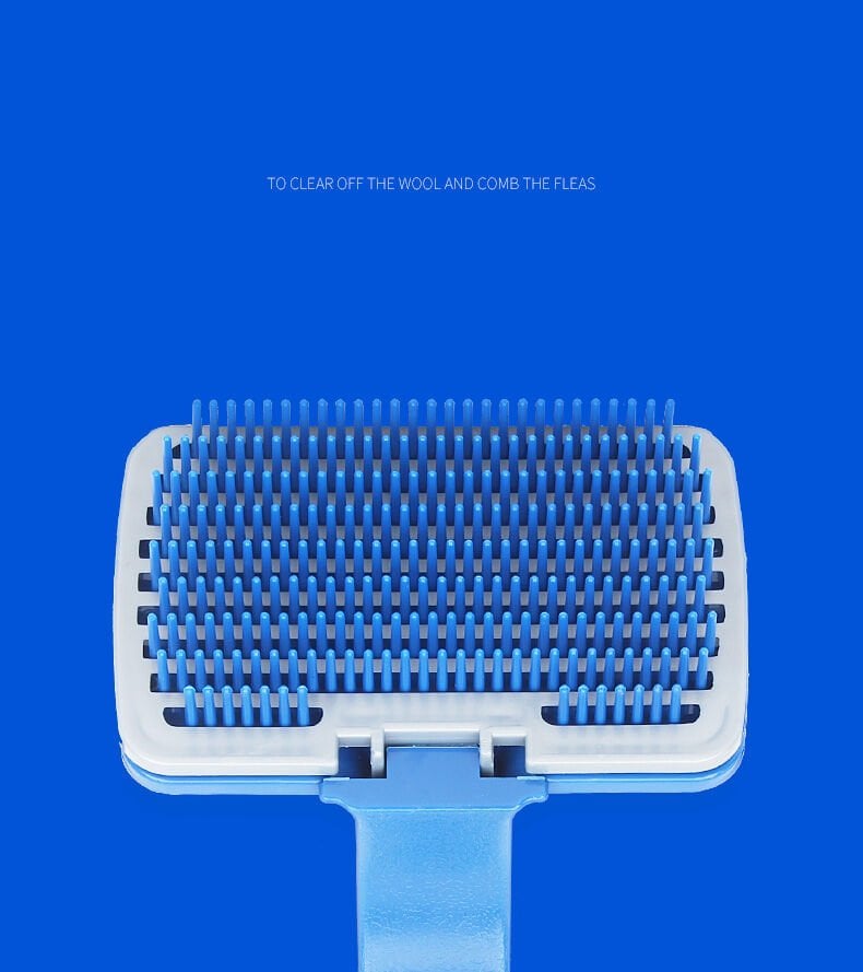 Düğmeli Kendini Temizleyen Fırça - Evcil Hayvan Tüy Tarağı