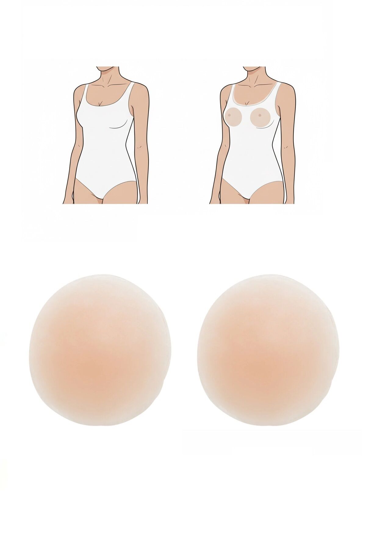 Göğüs Ucu Gizleyici  Uzun Ömürlü Silikon 4 ADET