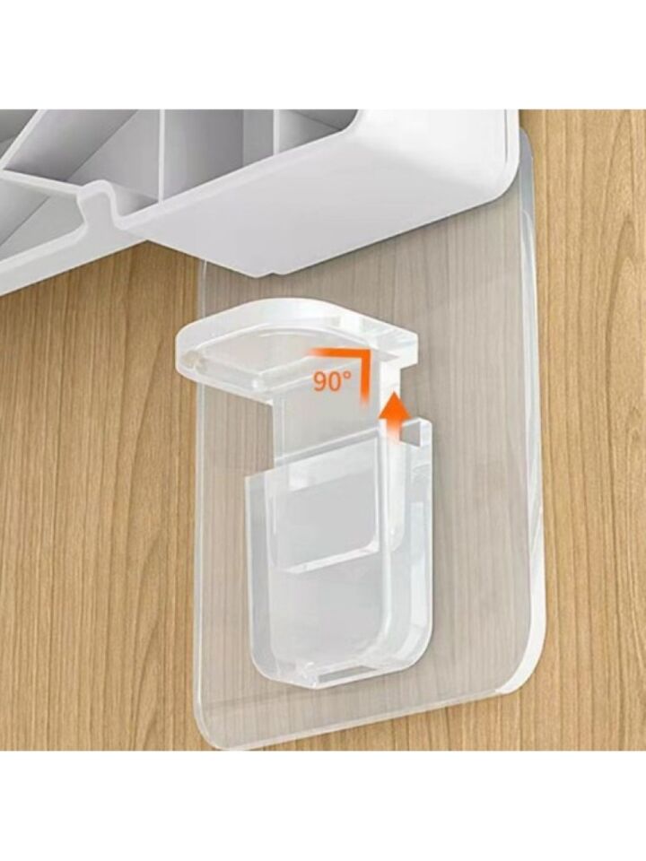 Raf Köşe Tutucu Yapışkanlı Dolap İçi Köşe Destek Aparatı 8 Adet Çok Amaçlı Klips