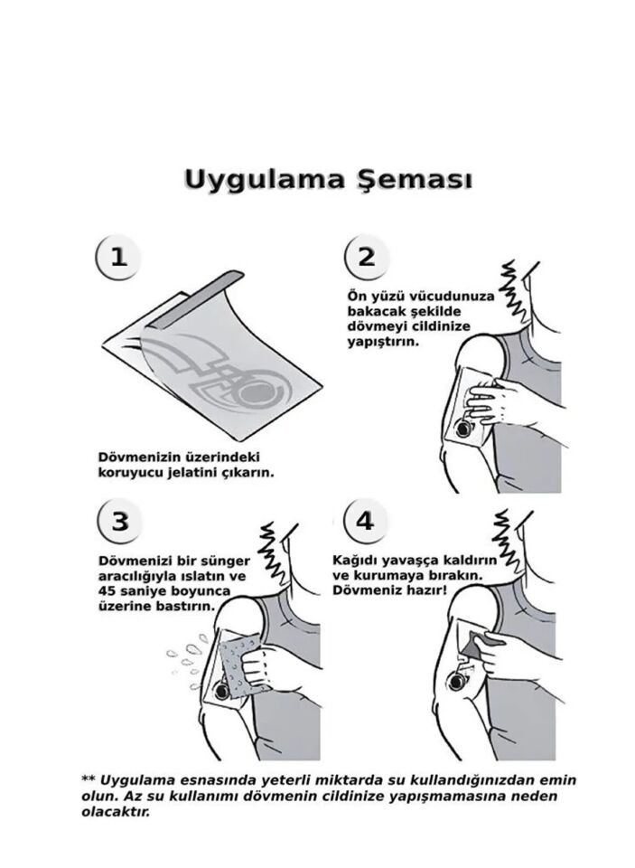 Kar Maskesi Geçici Dövme Şablonu - MHB013