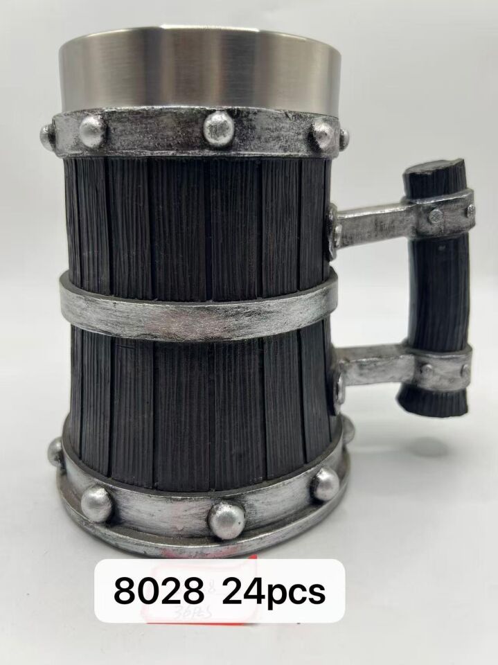 Büyük Boy Gümüş işlemeli Çelik Kupa Kod 8028