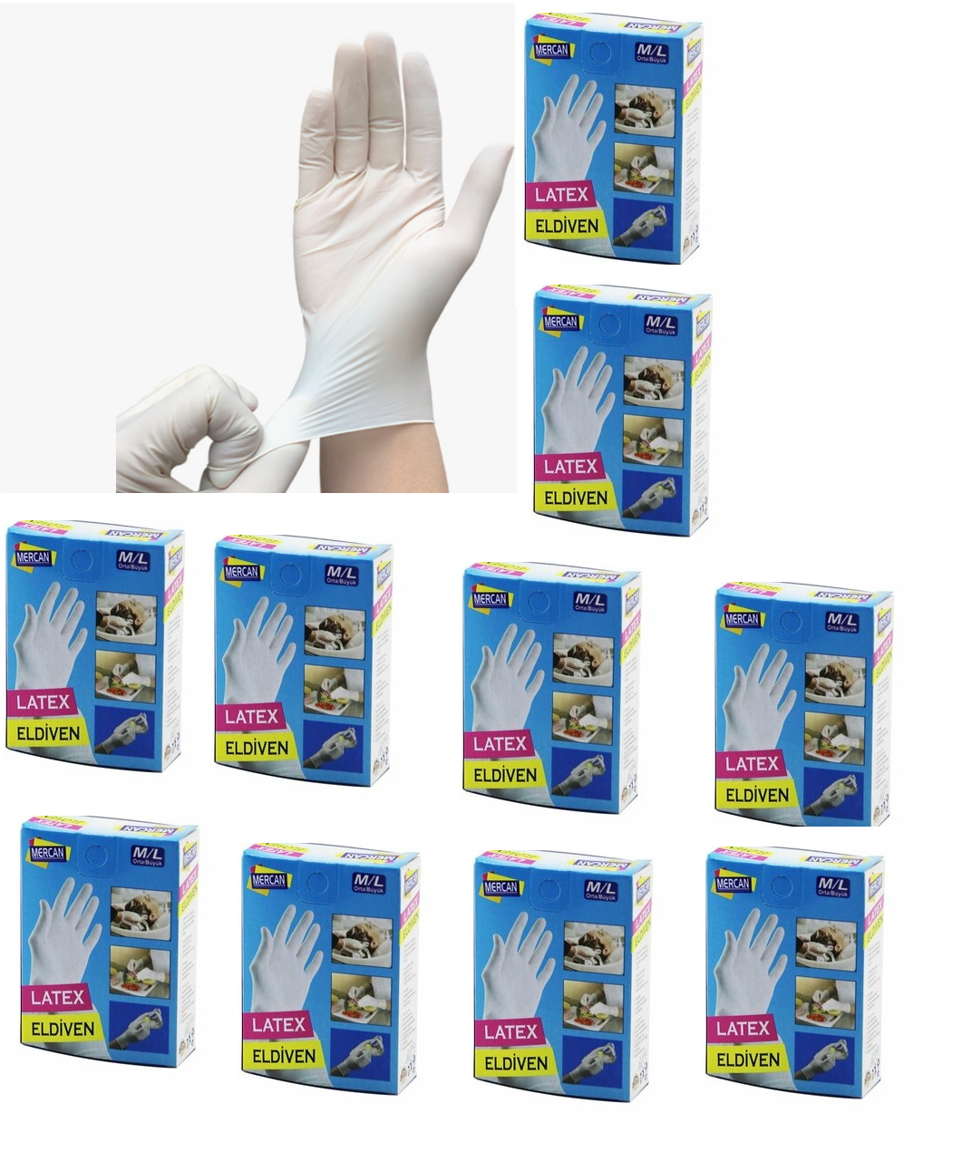 Eldiven Latex Eldiven Muayene Eldiveni S/M 60 Adet