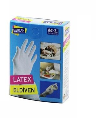 Eldiven Latex Eldiven Muayene Eldiveni S/M 60 Adet