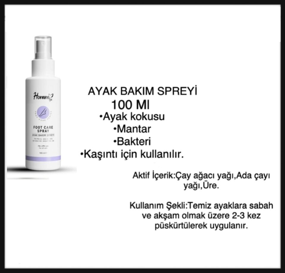 Bitkisel Ayak Koku Giderici Bakım Spreyi