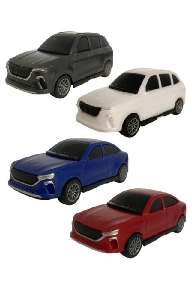 Togg Çek Bırak Oyuncak Araba - 2li Set Beyaz - Kırmızı